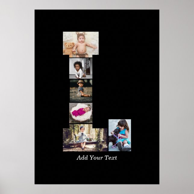 Poster Colagem de Fotos em Preto e Branco L (Frente)