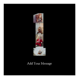 Pôster Colagem de Fotos em Preto e Branco Número 1