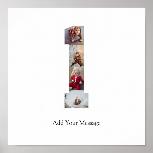 Poster Colagem de Fotos em Preto e Branco Número 1 (Frente)