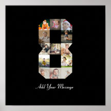 Colagem de Fotos em Preto e Branco Número 8