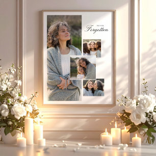 Poster Colagem de Fotos em Tributo Memorial Presente de L
