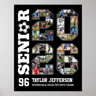 Poster Colagem de Fotos Esportivas da Equipe de Futebol S