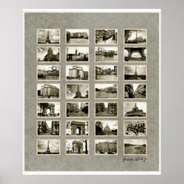 Pôster Colagem de Fotos Francesa