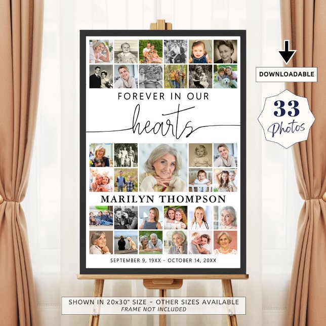Poster Colagem de Fotos Funeral 33 Para Sempre em Nossos  (Criador carregado)