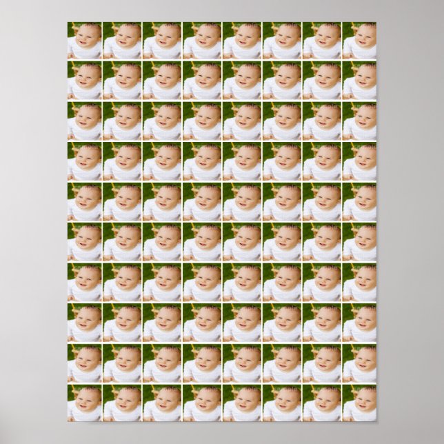 Poster Colagem de Fotos Individual 80 Personalizada (Frente)