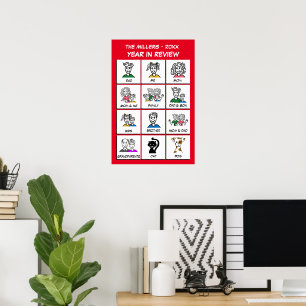 Poster Colagem de Fotos Instantâneas do Ano em Revisão pa