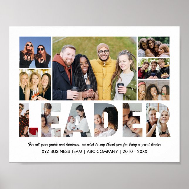 Poster Colagem de Fotos Líder Fora do Chefe Farewell (Frente)