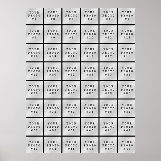 Poster Colagem de Fotos Minimalista Simples 48 Preto (Frente)