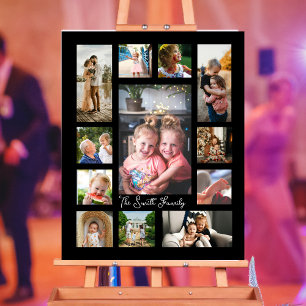 Poster Colagem de fotos minimalista simples e único de 12