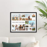 Poster Colagem de Fotos Moderna Personalizada 19<br><div class="desc">Crie seu próprio poster de colagem personalizada de fotos,  com 19 fotos favoritas e texto personalizado.</div>