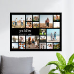 Poster Colagem de Fotos Moderna Personalizada 19<br><div class="desc">Crie seu próprio poster de colagem personalizada de fotos,  com 19 fotos favoritas e texto personalizado.</div>