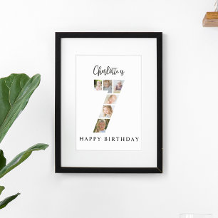 Poster Colagem de Fotos na Moda para Festa de Aniversário