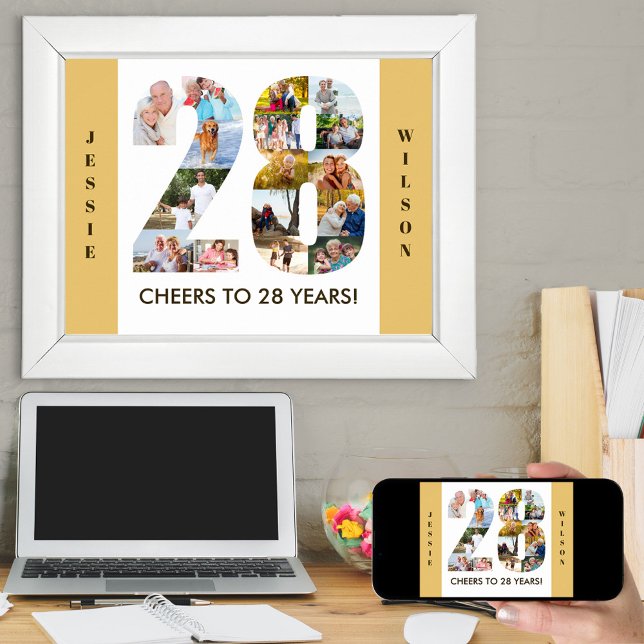 Poster Colagem de Fotos no Número 28 Neutro 28º Aniversár (Criador carregado)
