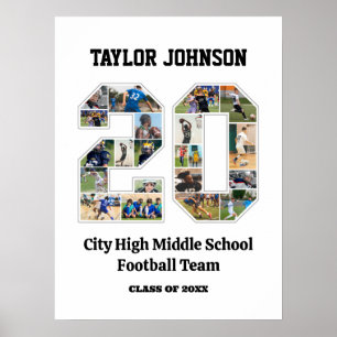 Poster Colagem de Fotos Número 20 do Leitor de Graduação 