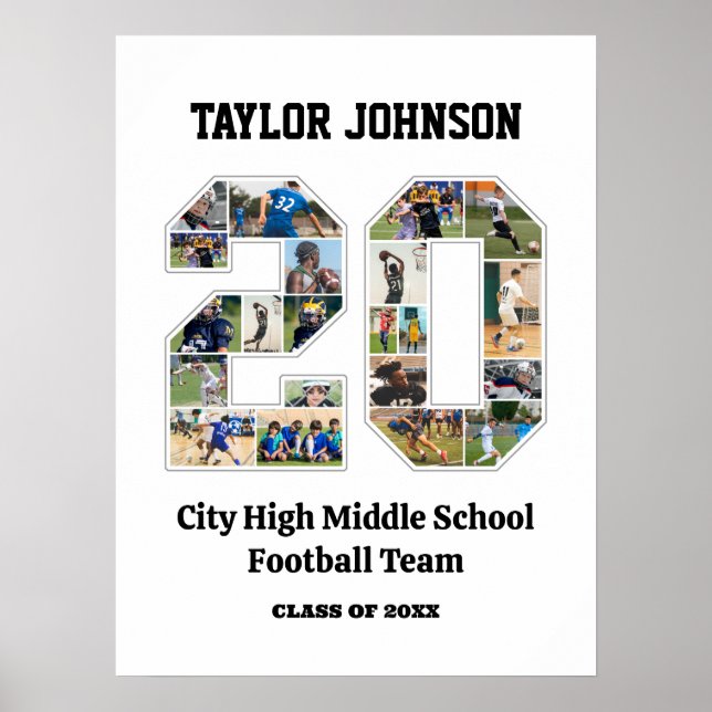 Poster Colagem de Fotos Número 20 do Leitor de Graduação  (Frente)