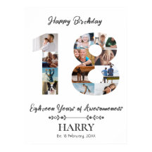 Colagem de Fotos Personalizada 18º Aniversário