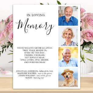Poster Colagem de Fotos Personalizada Casamento Memorial