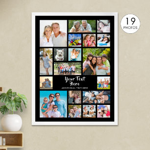 Poster Colagem de Fotos Personalizada Cor Moderna 19