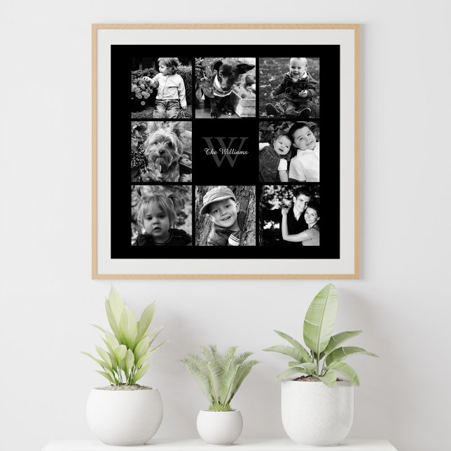 Poster Colagem de Fotos Personalizada da Família (Criador carregado)