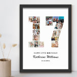 Poster Colagem de Fotos Personalizada do 17º Aniversário<br><div class="desc">Comemore o marco do seu adolescente no 17º aniversário com este poster de colagem de fotos número 17 personalizado. Este presente personalizável é uma maneira perfeita de mostrar as memórias de precioso do primeiro ano do seu filho. O poster apresenta uma colagem de fotos capturando aqueles momentos especiais, e pode...</div>