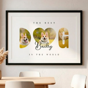 Pôster Colagem de Fotos Personalizada do Melhor CÃO 3