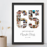 Poster Colagem de Fotos Personalizada do Número 65 de Ani<br><div class="desc">Comemore o 65º aniversário com este poster de colagem de fotos número 65 personalizado. Este presente personalizável também é perfeito para o aniversário de casamento. É uma maneira excelente de mostrar memórias preciosos do seu casamento e da sua vida casada. A poster apresenta uma coleção de fotos capturando aqueles momentos...</div>