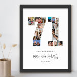 Poster Colagem de Fotos Personalizada do Número 71 de Ani<br><div class="desc">Comemore o aniversário de 71ruas com este poster de colagem de fotos número 71 personalizado. Este presente personalizável também é perfeito para o aniversário de casamento. É uma maneira excelente de mostrar memórias preciosos do seu casamento e da sua vida casada. A poster apresenta uma coleção de fotos capturando aqueles...</div>