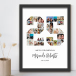Poster Colagem de Fotos Personalizada do Número de Aniver<br><div class="desc">Comemore 25 com este poster de colagem de fotos número 25 personalizado. Este presente personalizável também é perfeito para o aniversário de casamento. É uma maneira excelente de mostrar memórias preciosos do seu casamento e da sua vida casada. A poster apresenta uma coleção de fotos capturando aqueles momentos especiais, e...</div>
