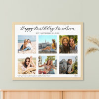Colagem de Fotos Personalizada Feliz Aniversário