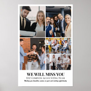 Poster Colagem de Fotos Personalizada Grade 5 Fotos 24x36