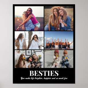 Poster Colagem de Fotos Personalizada Grade 6 Fotos 11x14
