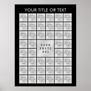 Poster Colagem de Fotos Personalizada Minimalista Simples