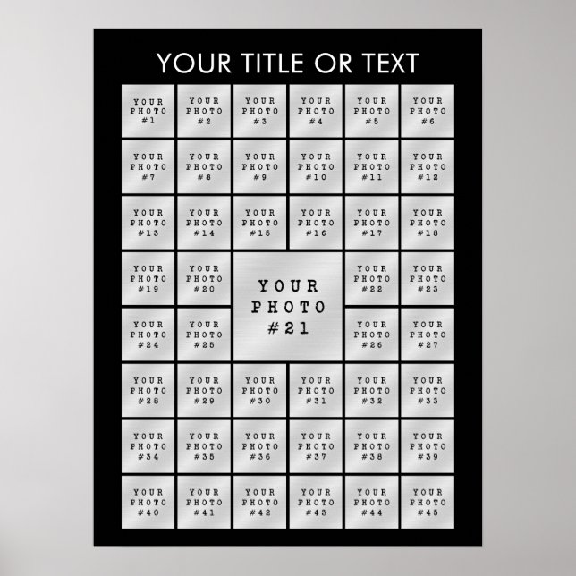 Poster Colagem de Fotos Personalizada Minimalista Simples (Frente)