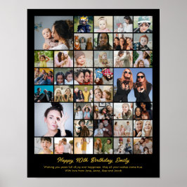 Poster Colagem de Fotos Personalizada Mosaico de Imagem P