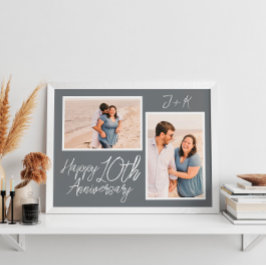Poster Colagem de Fotos Personalizada para 10º Aniversári