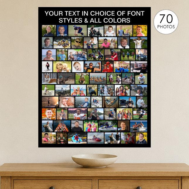 Poster Colagem de Fotos Personalizada Simples 70 (Criador carregado)