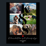 Poster Colagem de Fotos Personalizada Texto Personalizado<br><div class="desc">Colagem de Fotos Personalizada Texto Personalizado do LOVE Gift</div>