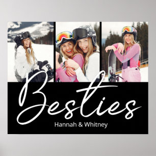 Poster Colagem de Fotos Personalizadas Besties Script