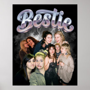 Poster Colagem de Fotos Personalizadas da Melhor Amiga
