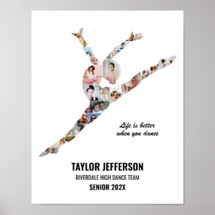 Poster Colagem de Fotos Personalizadas de Dança Contempor
