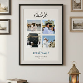 Poster Colagem de Fotos Personalizadas Umrah Mubarak Islâ