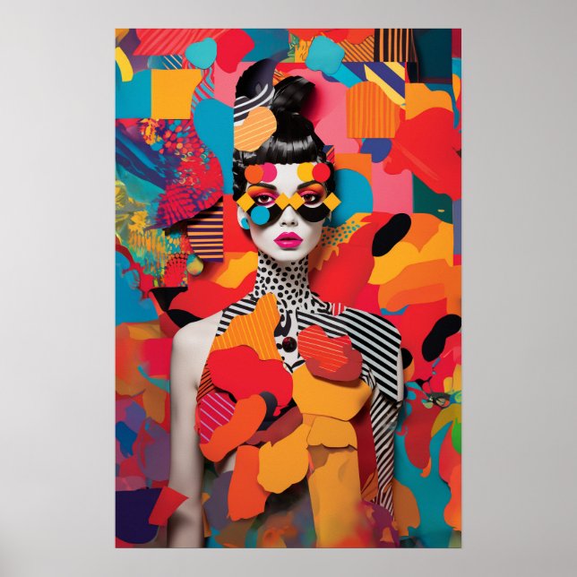 Poster Colagem de Fotos Pop Art  (Frente)