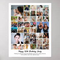 Colagem de Fotos Presente de Aniversário Personali