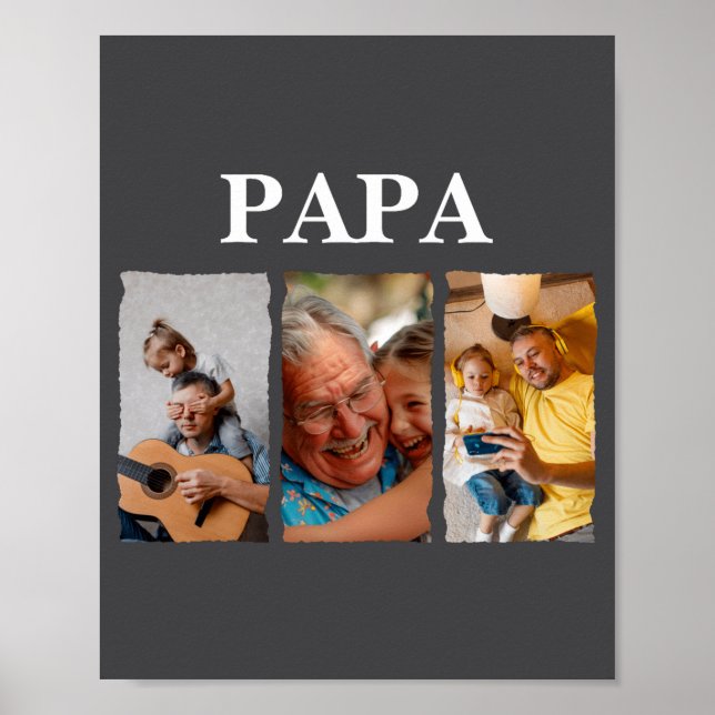 Poster Colagem de Fotos Presente Papa D (Frente)