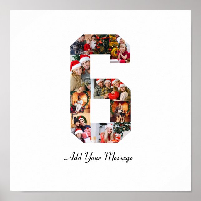 Poster Colagem de Fotos Preta e Branco Número 6 (Frente)