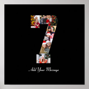 Poster Colagem de Fotos Preta e Branco Número 7