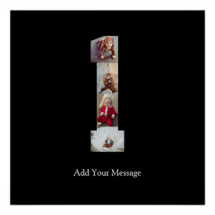 Pôster Colagem de Fotos Preto e Branco Número 1