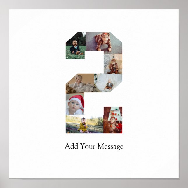 Poster Colagem de Fotos Preto e Branco Número 2 (Frente)