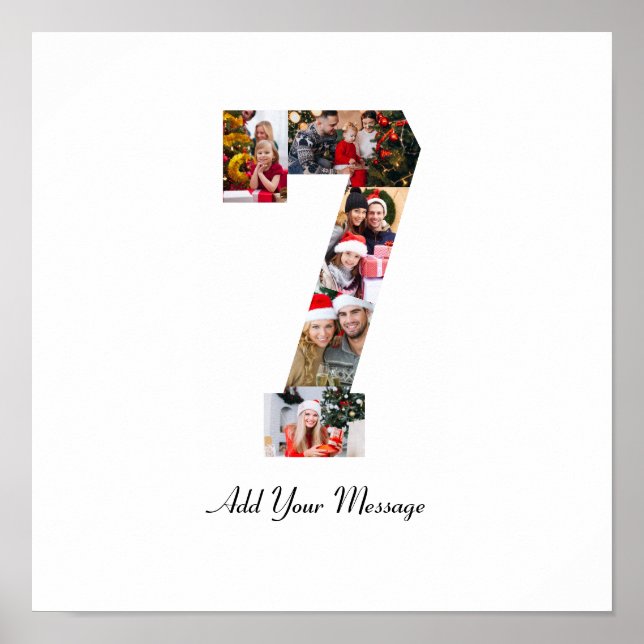 Poster Colagem de Fotos Preto e Branco Número 7 (Frente)