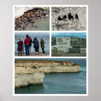 Poster Colagem de fotos Punta loma, província de chubut, 